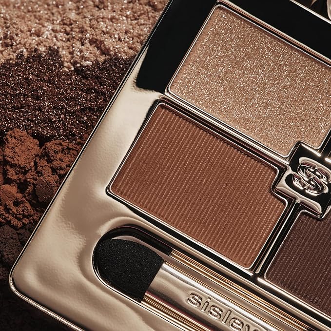 Sisley Paris Phyto-Eye Palette, 1 Tender Toffee - Long-Lasting Eyeshadow to Sculpt, Define & Illuminate - 4 Buildable Shades & 3 Finishes - Intense Colors with Ultra-Melting Texture
