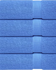Infinitee Xclusives Luxury 100% Ring-Spun Cotton Bath Towels Set of 4 (27x54 inches) – Soft, Absorbent & Quick-Drying Towels for Bathroom, Gym, Spa & Hotel Use (Eloquent Blue, Bath Towels)