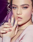 KISS Jelly Fantasy On-Trend Translucent Nails, Long Sculpted Glue-On Fake Nails Kit, Style “Be Jelly”, with Pink Gel Nail Glue, Mini Nail File, Manicure Stick, & 28 Glue On Nails