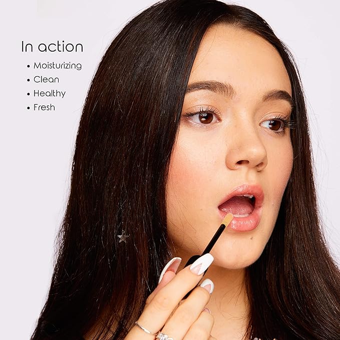 Frilliance Lip Duo Moisturizing Natural Lip Gloss Crystal Clear, Neutral Bliss, Cruelty Free Hypoallergenic All Skin Types