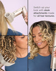 Shark HD430 FlexStyle Air Styling & Drying System, Powerful Hair Dryer Brush & Multi-Styler with Auto-Wrap Curlers, Paddle Brush, Oval Brush, Concentrator Attachment, Stone