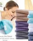 Cosy Family 24 Pack Soft Washcloths Set - 12 x 12 inches, Quick Drying - Highly Absorbent Coral Velvet Fingertip Towel Bathroom Wash Clothes for Bath, Spa, Facial, Kitchen - Warm Color