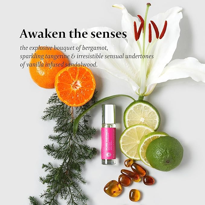 Pure Instinct Roll-On - The Original Pheromone Infused Essential Oil Perfume Cologne - TSA Ready (For Her - Women)
