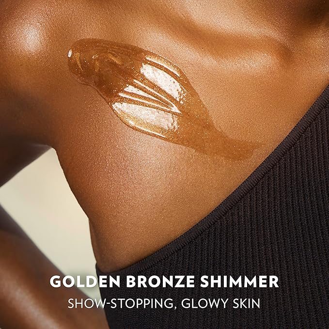 Vaseline Glazed and Glisten Golden Hour Body Gel Oil Glow Vanilla Cocoa Shimmering with Ultra-Hydrating Lipids and 100% Pure Cocoa Butter, 6.8 Oz