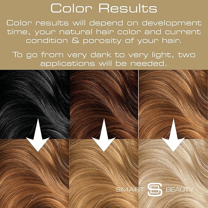 Smart Beauty Blonde Bleach-It, The Ultimate Lightener for Dark Hair, Perfect for Highlighting and Vibrant Pastel Colour, Hair Bleach Kit, Vegan & Cruelty Free