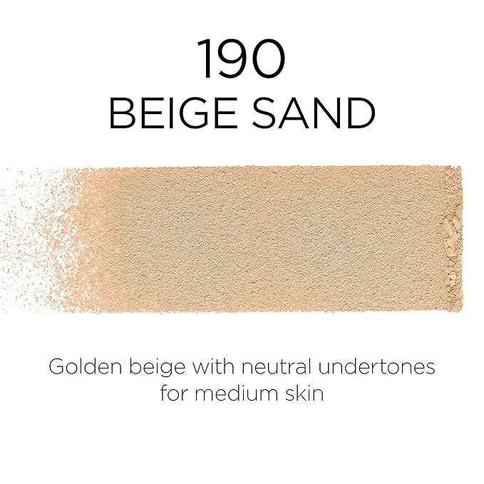 L’Oréal Paris Makeup Infallible Fresh Wear Foundation in a Powder, Up to 24H Wear, Waterproof, Beige Sand, 0.31 oz.
