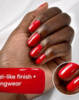 essie Gel Couture Longwear Nail Polish Set, Red Nail Polish, Put in the Patchwork + Gel-like Shiny Top Coat 0.46 fl oz each