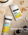 Neutrogena Purescreen+ Mineral Beach Defense On-The-Go Body Sunscreen Stick with Broad Spectrum SPF 50, Water Resistant UVA/UVB Protection, Absorbs Quickly & Dries Clear, 1.5 oz