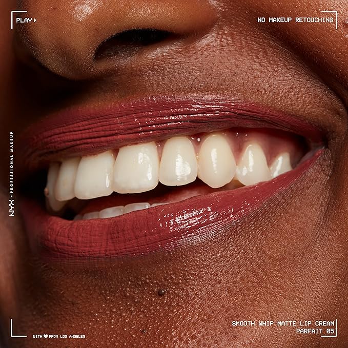 NYX PROFESSIONAL MAKEUP Smooth Whip Matte Lip Cream, Long Lasting, Moisturizing, Vegan Liquid Lipstick - Parfait (Midtone Red Nude)