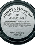 Georgia Peach Orange Tangerine Summer Blush Pressed Cheek Blush Color Contour Powder, Talc & Paraben Free, 4 Grams, No Animal Testing & Cruelty Free