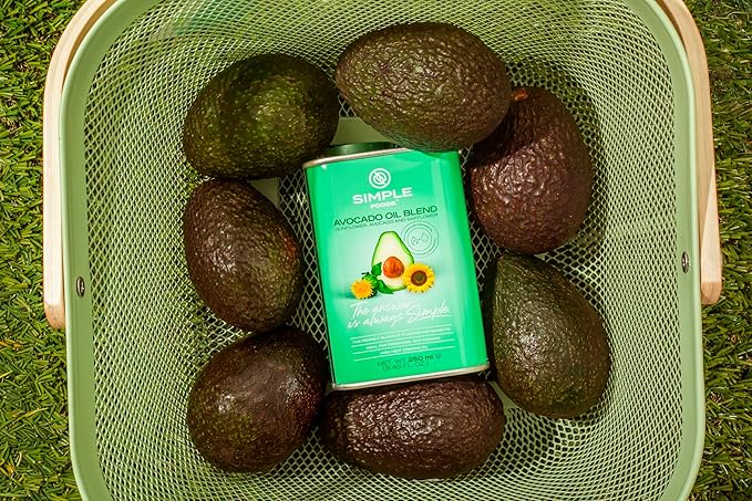 Simple Foods Avocado Blend Oil - High Oleic Content, Low Saturated Fat, High Smoke Point 8.45 oz