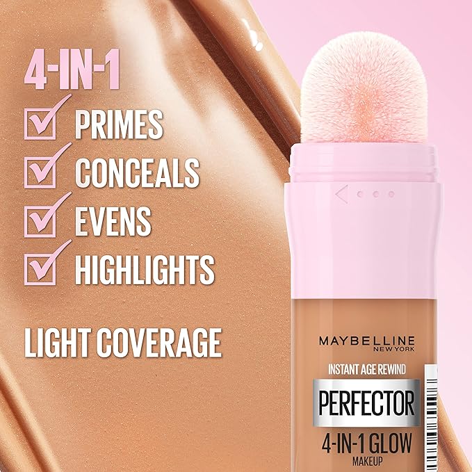 Maybelline New York Instant Age Rewind Instant Perfector 4-In-1 Glow Makeup, Medium/Deep