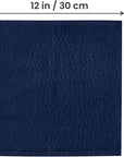 Utopia Towels 12 Pack Cotton Washcloths Set, 100% Ring Spun Cotton, Premium Flannel Face Cloths, Highly Absorbent and Soft Feel Fingertip Towels, Navy