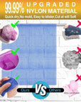 UJFQBH 6 Pieces African Net Sponge Long Bath Sponge Exfoliating Shower Body Scrubber for Daily Use, Terrific for Smoother Skin - Back Scrubber for a Refreshing Experience (Purple - Orange)