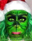Go Ho Dark Green Face Body Paint Stick,Water Based Washable Green Face Paint Stick,Full-coverage Cream Green Body Paint for Halloween Cosplay SFX Witch Hulk Makeup,St Patricks Day Accessories