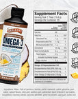 Barlean's Pina Colada Omega 3 Fish Oil Liquid Supplement 1080mg of High Potency EPA & DHA Omegas, Smoothie Flavored & Burpless Omega 3 for Kids and Adults, 16 oz
