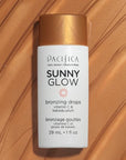 Pacifica Sunny Glow Liquid Face Bronzer Drops - Face Makeup Bronzing For Face & Cheeks for Instant Sun-Kissed Glow - Vitamin C & Glycolic Acid Infused Liquid Bronzer Illuminating Highlighting Clean
