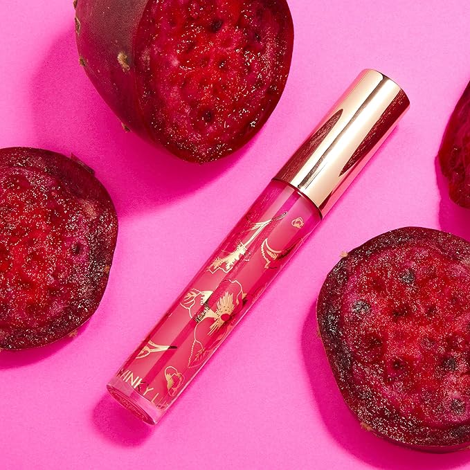 Winky Lux Fruity Gloss pH Lip Stain, Non Sticky Lip Gloss, Tinted Lip Oil, Lip Lacquer, Yummy Fruit Lipgloss, Jojoba Oil for Hydration & Shine, Prickly Pear