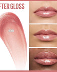 Maybelline Lifter Gloss, Hydrating Lip Gloss with Hyaluronic Acid, Moon, Nude Pink, 0.18 Ounce