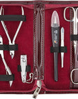 3 Swords Germany - brand quality 10 piece manicure pedicure grooming kit set for professional finger & toe nail care scissors clipper fashion leather case in gift box, Made by 3 Swords (6226)