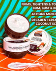 Palmer's Coconut Oil Formula Brazilian Coco Cream with Vitamin E, 8.8 Fl Oz, Whipped Bum, Bust & Body Cream, Helps with Skin Tightening & Firming
