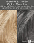 Metallic Graphite Gray Hair Dye Demi-Permanent, Grey Toner for Bleached Hair, Anti-Breakage Plex Hair Care, Vegan & Cruelty-Free, 100% Gray Coverage, Silver Hair Color by Smart Beauty