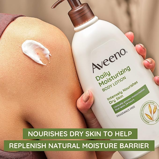 Aveeno Sheer Hydration Fragrance-Free Daily Moisturizing Lotion + Prebiotic Oat for Dry Skin, Lightweight, Fast-Absorbing Body Moisturizer Nourishes Skin with 48-hour Moisture, 12 fl. oz