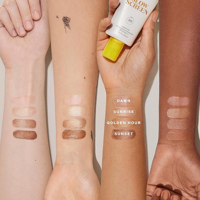 Supergoop! Glowscreen SPF 40, Sunrise (Champagne Glow) - 20 mL, 2 Pack - Glowy Primer + Broad Spectrum Tinted Sunscreen - Helps Filter Blue Light - Hydration - Hyaluronic Acid & Vitamin B5