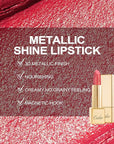 Oulac Glitter Lipstick for Women with Metallic 3D Shine Lightweight Hydrating Formula, High Impact Lip Color, Vegan Beauty, Full Coverage Lip Makeup, Christmas Gifts for Women, Viva La Vida(25)