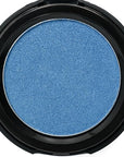 Avalanche Medium Royal Blue Denim Metallic Shimmering Smokey Eye Pressed Powder Single Vegan Eyeshadow; Talc, Paraben & Cruelty Free