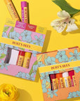 Burt's Bees Gifts Ideas - In Full Bloom Lip Balm Set, Original Beeswax, Dragonfruit Lemon, Tropical Pineapple & Strawberry, Natural Origin Lip Treatment, 4 Tubes, 0.15 oz.
