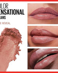 Maybelline Color Sensational Lipstick, Lip Makeup, Cream Finish, Hydrating Lipstick, Nude, Pink, Red, Plum Lip Color, Bare Reveal, 0.15 oz; (Packaging May Vary)
