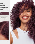 Revlon ColorSilk Tone + Gloss + Care Demi Permanent Hair Color, Dye Kit with Leave-In Scalp and Haircare Serum, 2x Shinier, 4x Stronger, 4RV Burgundy, 4.5 fl oz