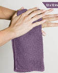 Utopia Towels 24 Pack Cotton Washcloths Set, 100% Ring Spun Cotton, Premium Quality Flannel Face Cloths, Highly Absorbent and Soft Feel Fingertip Towels, Plum