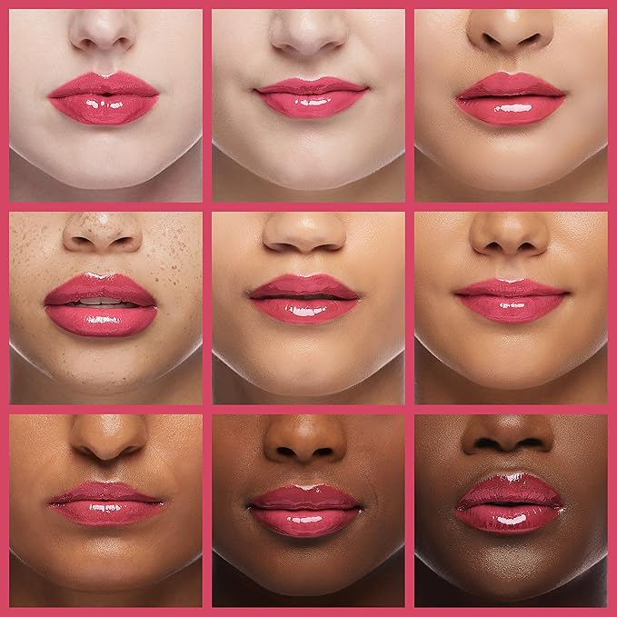 Rimmel Stay Glossy Lip Gloss - Non-Sticky and Lightweight Formula for Lip Color and Shine - 300 Ready to Flamingle, .18oz