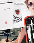 3 Swords Germany – brand quality 8 piece manicure pedicure grooming kit set