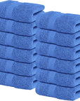 Infinitee Xclusives Luxury Wash Cloths for Showering [13x13] – 100% Cotton Washcloths [Pack of 12], Soft and Absorbent Face Towels for Bathroom Wash Clothes, Gym, and Spa (Eloquent Blue)