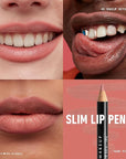 NYX PROFESSIONAL MAKEUP Slim Lip Pencil, Long-Lasting Creamy Lip Liner - Nude Pink