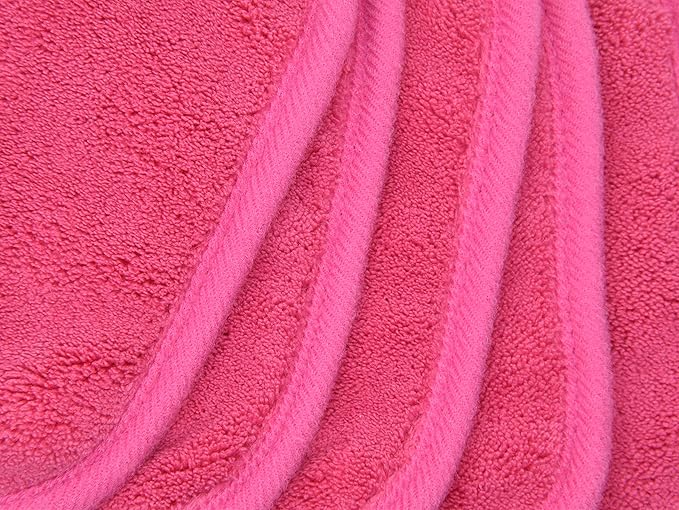 Makeup Remover Cloths for Face, Eye, Lips - Reusable Makeup Remover Pads Soft Microfiber Facial Cleansing Cloths 6 x 12 inch 12 Pack (Dark Pink)