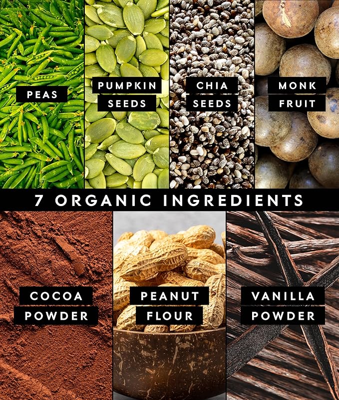 Truvani Vegan Pea Protein Powder | Chocolate Peanut Butter | 20g Organic Plant Based Protein | 1 Serving | Keto | Gluten & Dairy Free | Low Carb | No Added Sugar