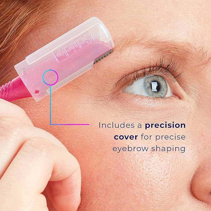 Schick Hydro Silk Touch-Up Dermaplaning Tool with Precision Cover, 9ct | Dermaplane Razor, Face Razors for Women, Peach Fuzz Remover