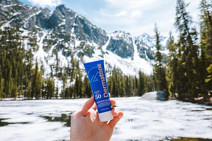 Dermatone Sport Sunscreen Lotion SPF 50 | Water/Sweat Resistant (80 min) | Oxybenzone and Octinoxate Free Sunscreen for Body and Face | Moisturizing | Broad Spectrum Protection SPF Lotion | 3oz