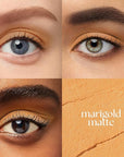 Julep Eyeshadow 101 Cream-to-Powder Waterproof Shadow Stick – Marigold Matte – Long-Lasting, Crease-Proof, Warm Golden Undertones Matte Cream Eyeshadow with Built-in Smudger
