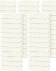 Tens Towels Pack of 60 Washcloths, 12 x 12 Inches, Lighter Weight, Quick to Dry, Super Soft & Absorbent, Gentle Face Towels, Hotel Quality, Perfect for Bathroom, Gym, Spa (Ivory, 60 Pack)