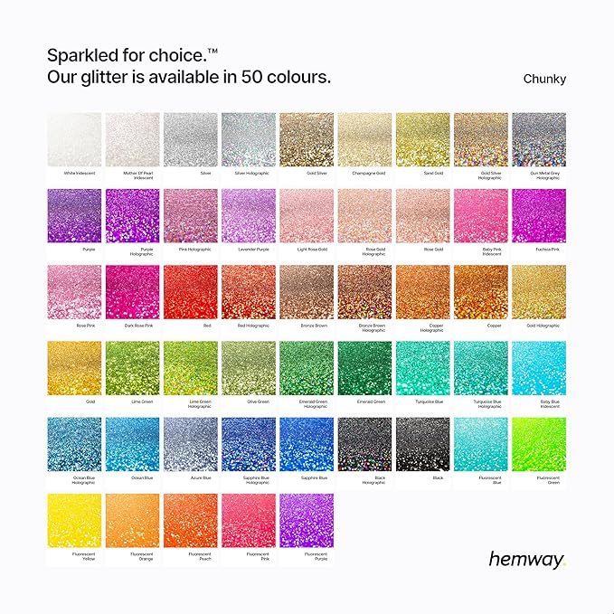 Hemway Eco Friendly Biodegradable Glitter 100g / 3.5oz Bio Cosmetic Safe Sparkle Vegan for Face, Eyeshadow, Body, Hair, Nail and Festival Makeup - Chunky (1/40" 0.025" 0.6mm) - Black Holographic
