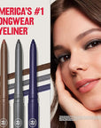 Revlon ColorStay Pencil Waterproof Eyeliner, Smudge-Proof, Eye Makeup with Built-In Sharpener, 202 Black Brown, 0.01 oz