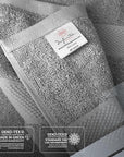 Infinitee Xclusives Luxury 100% Ring-Spun Cotton Bath Towels Set of 4 (27x54 inches) – Soft, Absorbent & Quick-Drying Towels for Bathroom, Gym, Spa & Hotel Use (Charming Grey, Bath Towels)