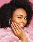 KISS Jelly Fantasy On-Trend Translucent Nails, Long Sculpted Glue-On Fake Nails Kit, Style “Be Jelly”, with Pink Gel Nail Glue, Mini Nail File, Manicure Stick, & 28 Glue On Nails