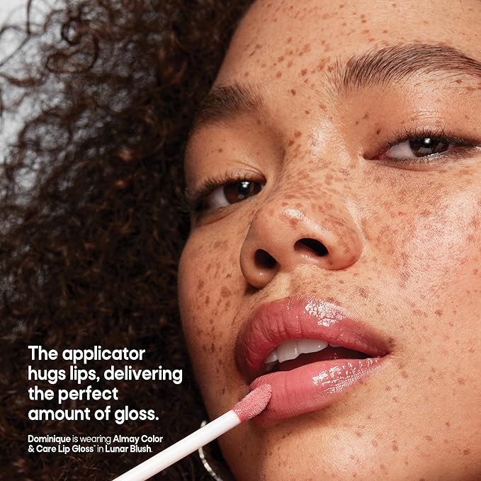 Almay Color & Care Hydrating Lip Gloss, Soft Natural Hues, Prebiotic Complex, Hyaluronic Filling-Sphere Technology, 500 Sunrise Punch, 0.1 Fl Oz (Pack of 2)