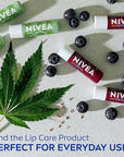 NIVEA Vegan Lip Care Variety Pack, Acai Seed Oil and Hemp Seed Oil with Shea Butter Lip Balm Sticks, 0.17 Oz Stick, Pack of 4
